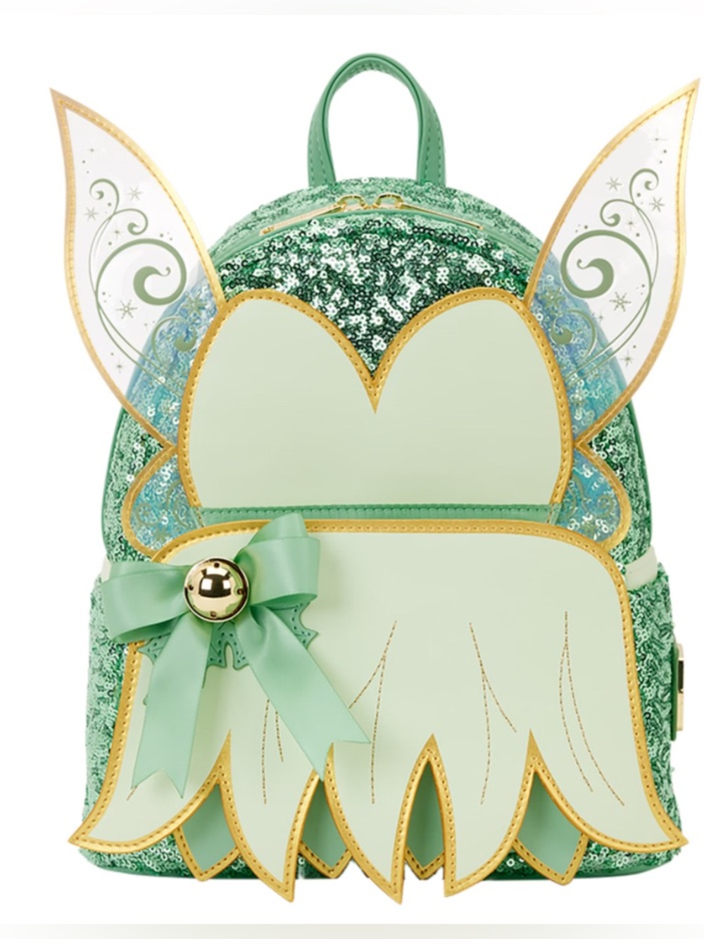 Loungefly X Disney Tinkerbell Holiday Sequined Backpack NWT